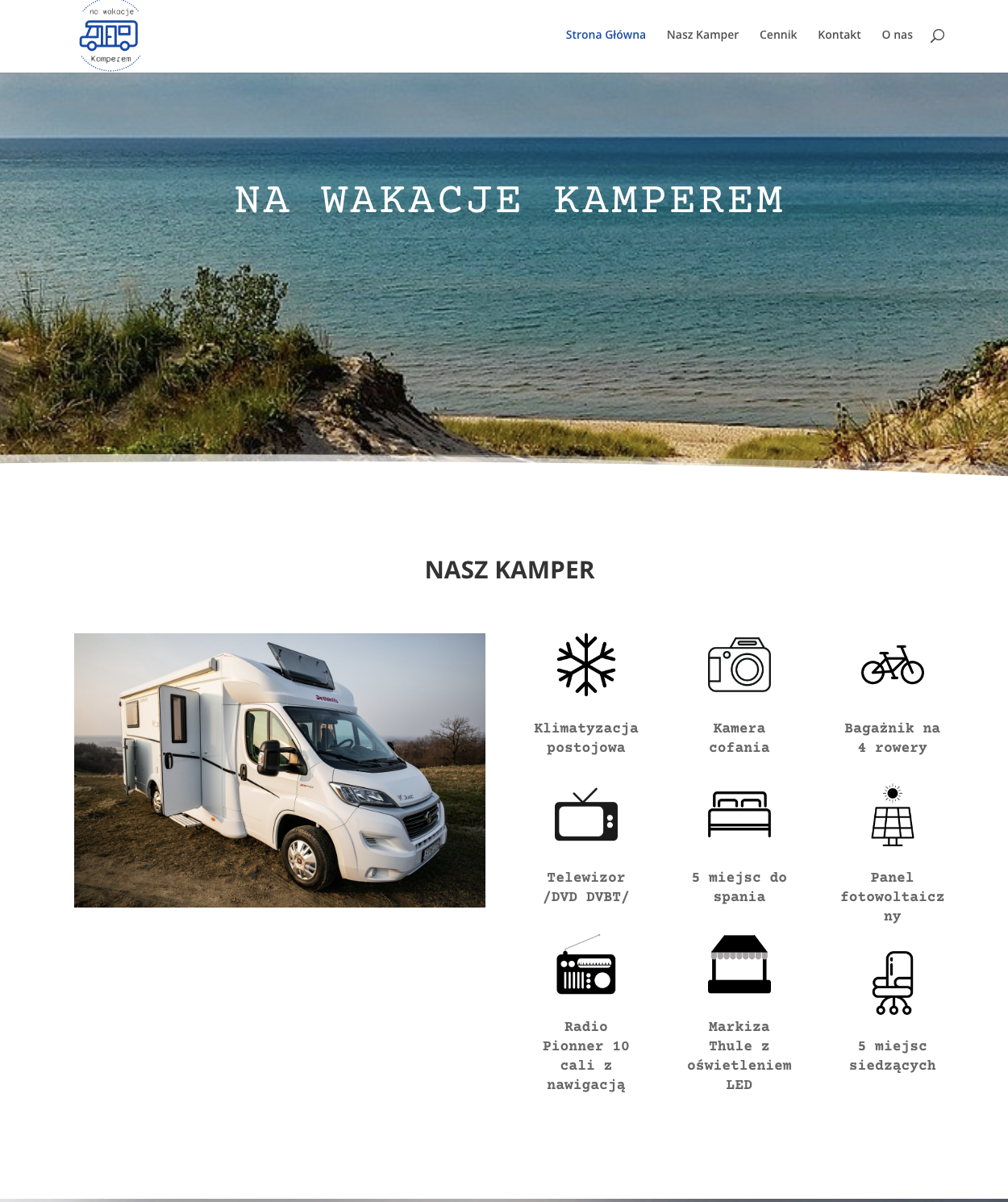 Strona internetowa dla wypożyczalni kamperów